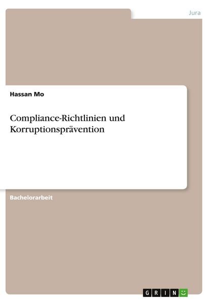 Produktbild: Compliance-Richtlinien und Korruptionspr&auml;vention