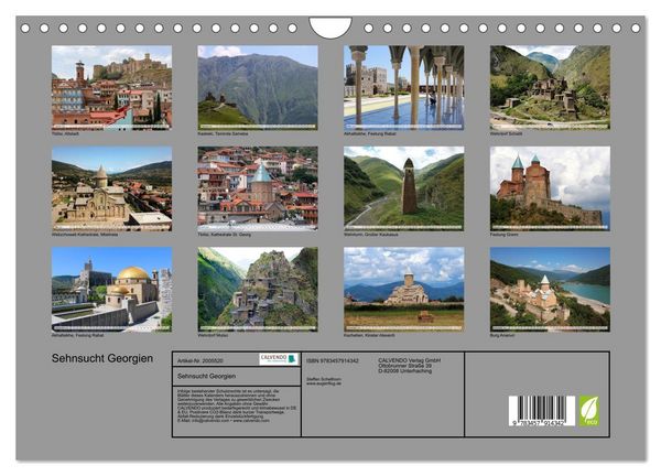 Produktbild: Sehnsucht Georgien (Wandkalender 2026 DIN A4 quer), CALVENDO Monatskalender