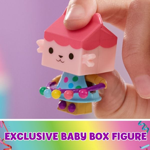 Produktbild: Gabby’s Dollhouse, Bobble Kitty Möbel Pack von Baby Box, Katzen-Figur mit Puppenhausmöbeln und Zubehörteilen