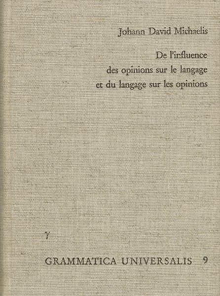 Produktbild: De l'influence des opinions sur le langage, et du langage sur les opinions