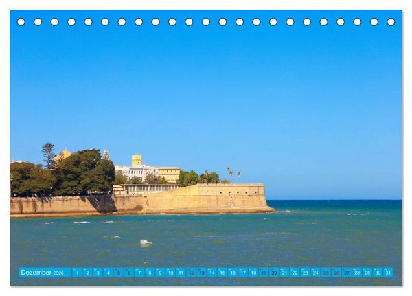 Produktbild: C&aacute;diz Sp&uuml;re die frische Meeresbrise (Tischkalender 2026 DIN A5 quer), CALVENDO Monatskalender