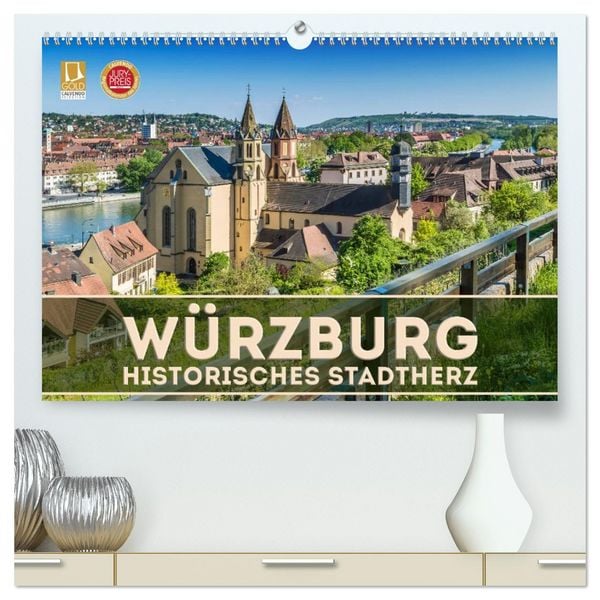 Produktbild: W&Uuml;RZBURG Historisches Stadtherz (hochwertiger Premium Wandkalender 2026 DIN A2 quer), Kunstdruck in Hochglanz