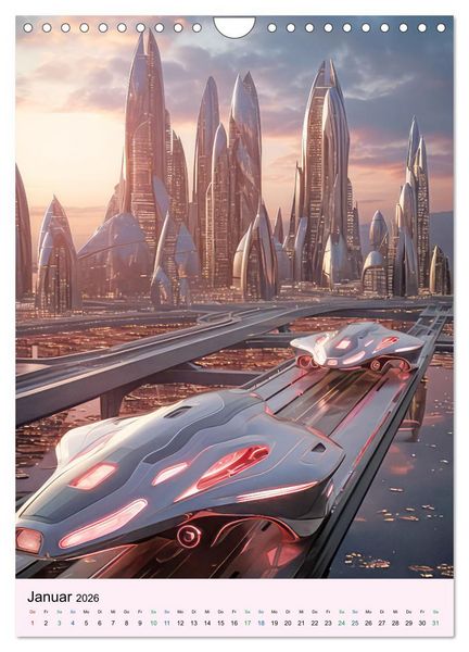 Produktbild: Sci-fi Welten - Fantasiebilder (Wandkalender 2026 DIN A4 hoch), CALVENDO Monatskalender