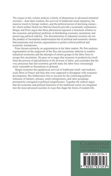 Produktbild: Dualism and Discontinuity in Industrial Societies