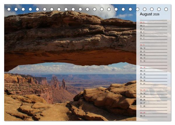 Produktbild: USA 2026 Utah - Sandstein und Canyons (Tischkalender 2026 DIN A5 quer), CALVENDO Monatskalender