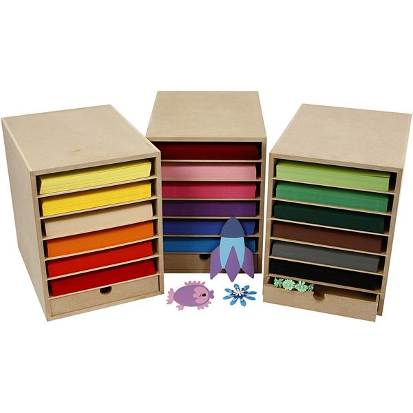 Produktbild: Creativ Company Papier-Container, H 31,5 cm, T 32 cm, B 24,3 cm, A4, 1 Stk