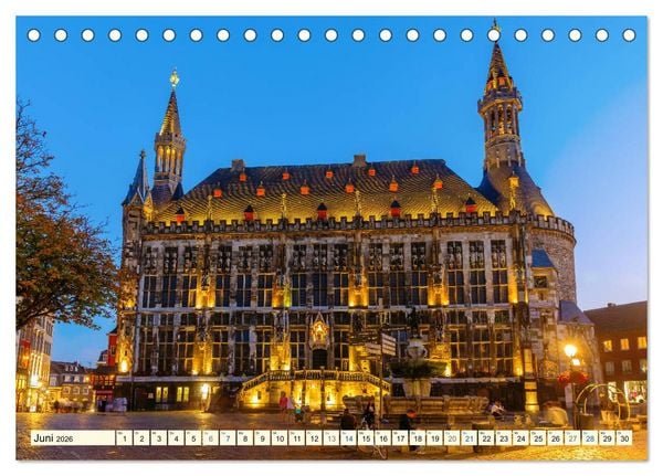 Produktbild: Aachen - die Kaiserstadt am Dreil&auml;ndereck (Tischkalender 2026 DIN A5 quer), CALVENDO Monatskalender