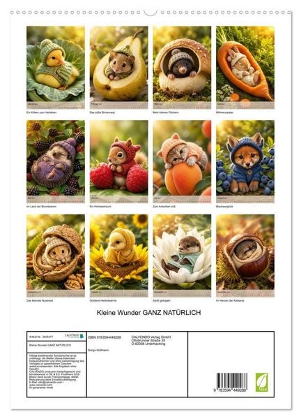 Produktbild: Kleine Wunder GANZ NAT&Uuml;RLICH (hochwertiger Premium Wandkalender 2027 DIN A2 hoch), Kunstdruck in Hochglanz