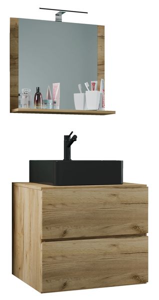 Produktbild: 3-tlg Waschtisch Badm&ouml;bel Lendas 60 cm M Schublade