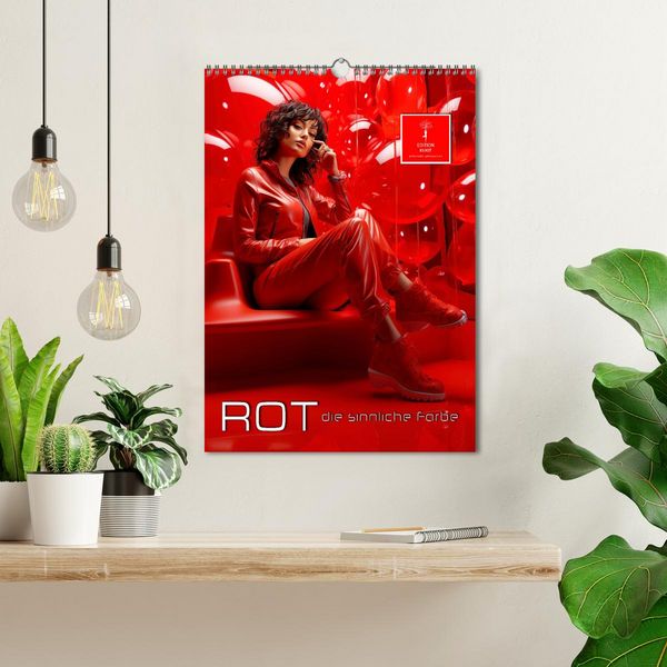 Produktbild: Rot, die sinnliche Farbe (Wandkalender 2026 DIN A3 hoch), CALVENDO Monatskalender