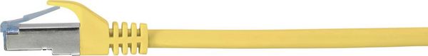 Produktbild: Renkforce RF-5153664 RJ45 Patchkabel CAT 6a S/FTP 10.00 m Gelb mit Rastnasenschutz, Flammwidrig 1 St.