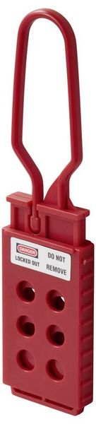 Produktbild: Sygonix SY-6872554 Sicherungshaspe 6-fach 175x43mm Kunststoff Polyamid Rot 1St.