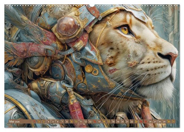 Produktbild: Dieselpunk - Portraits von Menschen und Tieren (hochwertiger Premium Wandkalender 2026 DIN A2 quer), Kunstdruck in Hochglanz