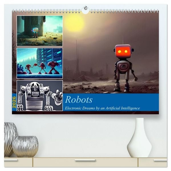 Produktbild: Robots (High Quality Premium Wall Calendar 2026 DIN A2 landscape),CALVENDO 12 Month Wall Calendar
