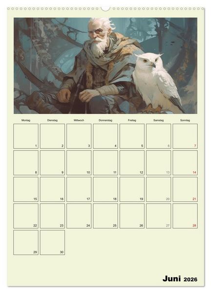 Produktbild: Im Zauberwald. Mystische Fabelwesen (hochwertiger Premium Wandkalender 2026 DIN A2 hoch), Kunstdruck in Hochglanz
