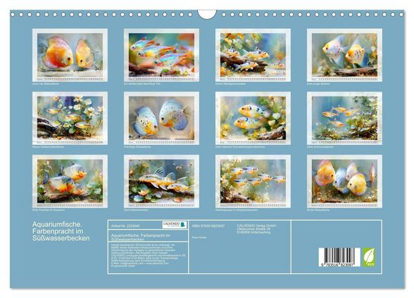 Produktbild: Aquariumfische. Farbenpracht im S&uuml;&szlig;wasserbecken (Wandkalender 2027 DIN A3 quer), CALVENDO Monatskalender