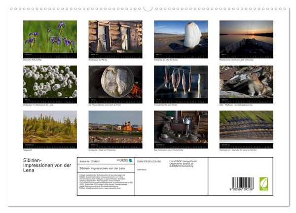 Produktbild: Sibirien- Impressionen von der Lena (hochwertiger Premium Wandkalender 2026 DIN A2 quer), Kunstdruck in Hochglanz