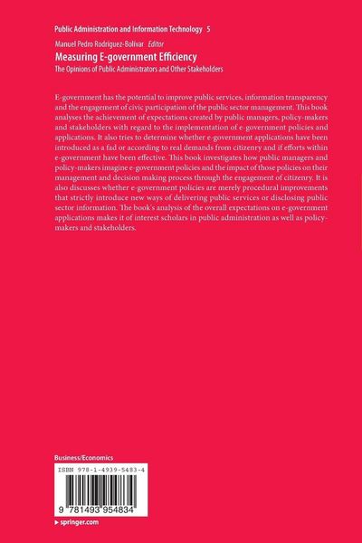 Produktbild: Measuring E-government Efficiency