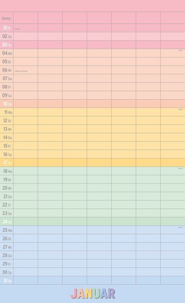 Produktbild: Megaplaner 2027 mit 7 Spalten