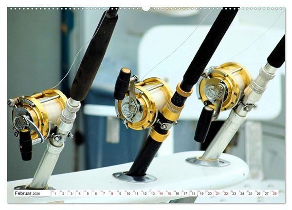 Produktbild: Anglergl&uuml;ck - den Fisch am Haken (Wandkalender 2026 DIN A2 quer), CALVENDO Monatskalender
