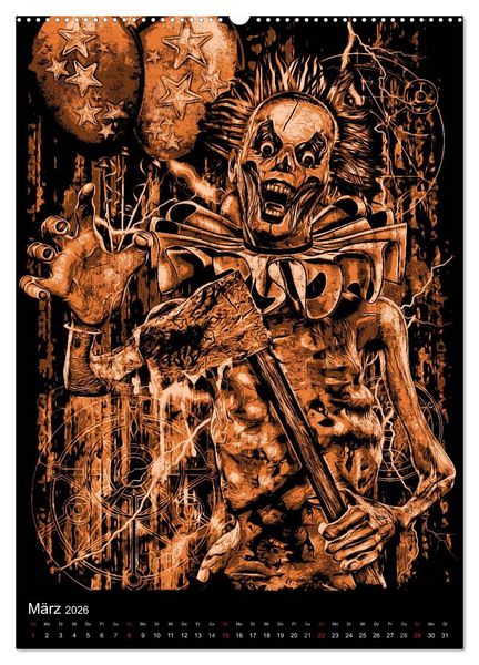 Produktbild: BLOODBOY/ HORROR ILLUSTRATION V1 (Wandkalender 2026 DIN A2 hoch), CALVENDO Monatskalender