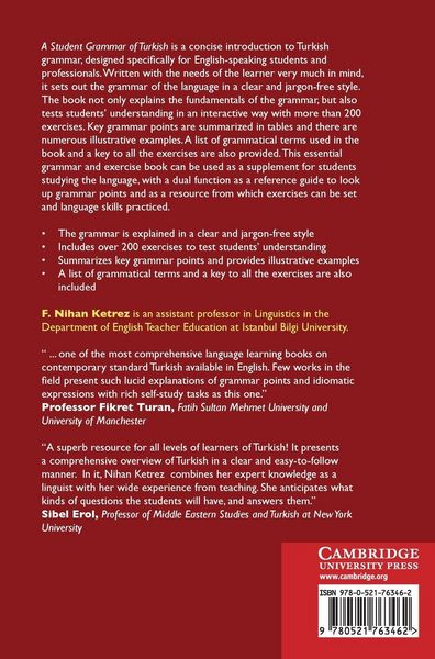 Produktbild: A Student Grammar of Turkish