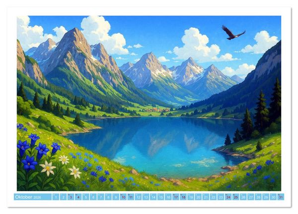 Produktbild: Wo Heidi gern gewesen w&auml;re (hochwertiger Premium Wandkalender 2026 DIN A2 quer), Kunstdruck in Hochglanz