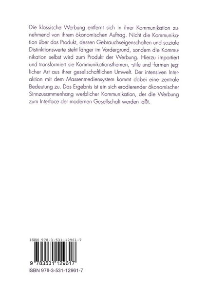 Produktbild: Die Verfremdung der Werbung