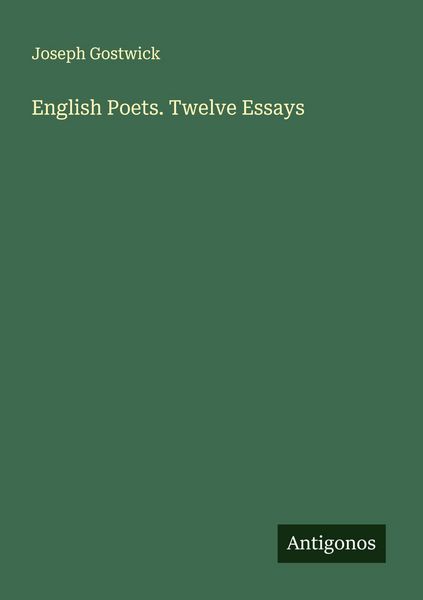 Produktbild: English Poets. Twelve Essays
