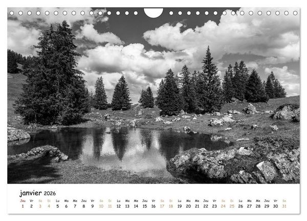 Produktbild: Terres de contraste &ndash; Une ann&eacute;e en monochrome (Calendrier mural 2026 DIN A4 vertical), CALVENDO calendrier mensuel