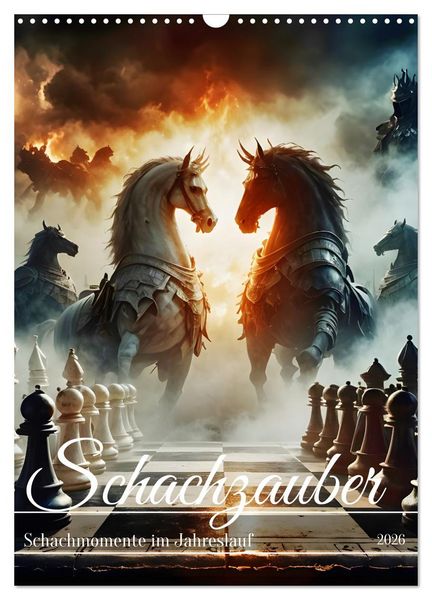Produktbild: Schachzauber (Wandkalender 2026 DIN A3 hoch), CALVENDO Monatskalender