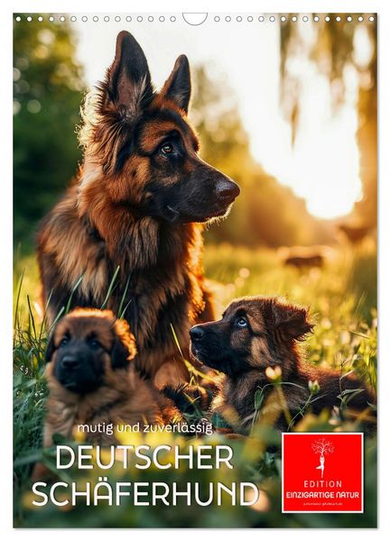 Deutscher Schäferhund - mutig und zuverlässig (Wandkalender 2026 DIN A3 hoch), CALVENDO Monatskalender