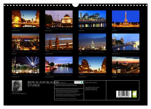 Produktbild: BERLIN ZUR BLAUEN STUNDE (Wandkalender 2026 DIN A3 quer), CALVENDO Monatskalender