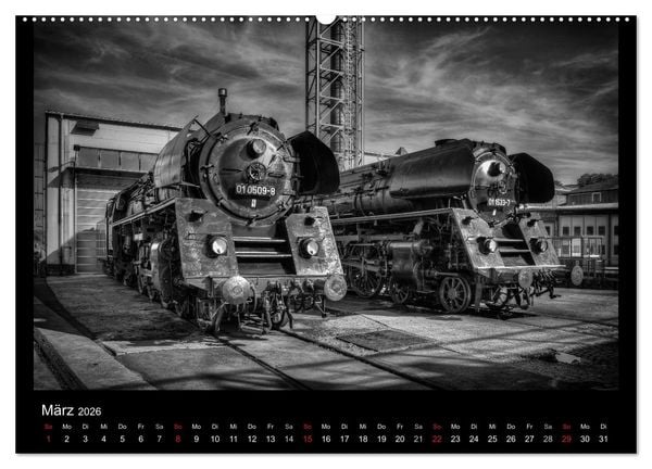 Produktbild: Dampflokomotiven (hochwertiger Premium Wandkalender 2026 DIN A2 quer), Kunstdruck in Hochglanz