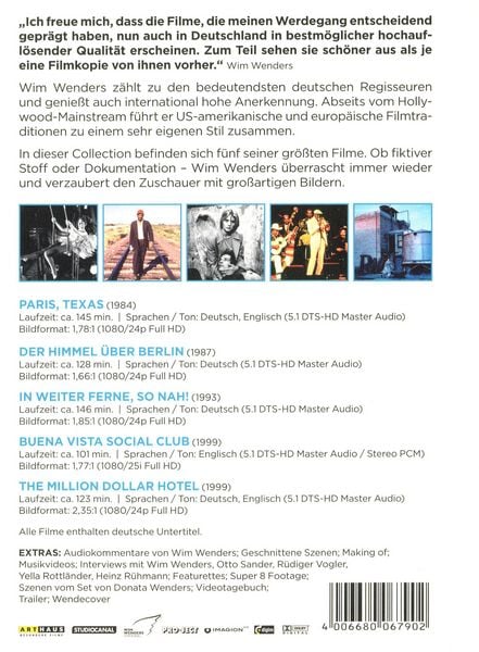 Produktbild: Wim Wenders Collection [5 BRs]