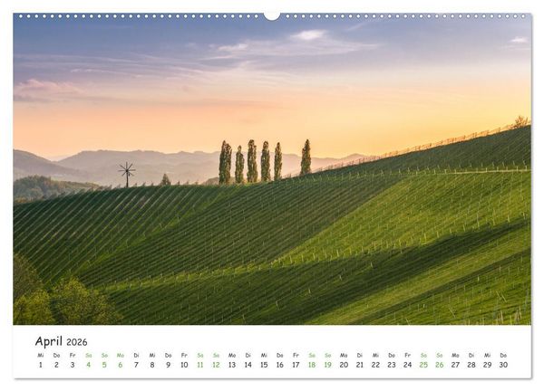 Produktbild: S&uuml;dsteiermark365 (hochwertiger Premium Wandkalender 2026 DIN A2 quer), Kunstdruck in Hochglanz
