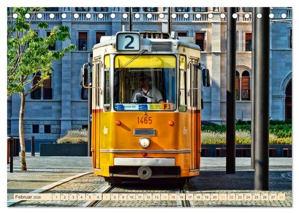 Produktbild: Durch die Welt mit der Stra&szlig;enbahn (Tischkalender 2026 DIN A5 quer), CALVENDO Monatskalender