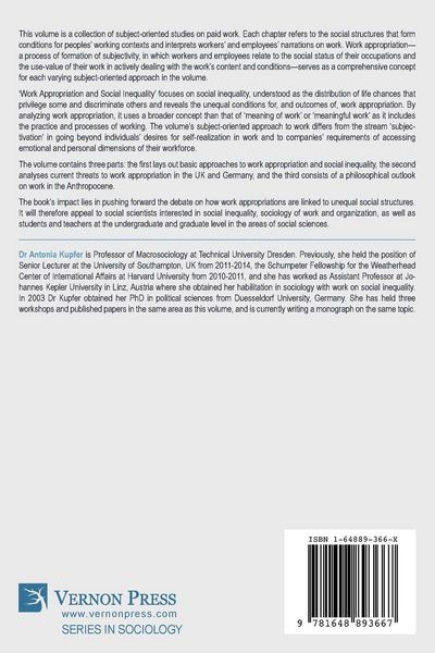 Produktbild: Work Appropriation and Social Inequality