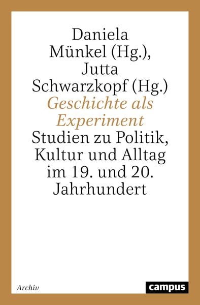 Produktbild: Geschichte als Experiment
