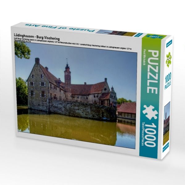 CALVENDO Puzzle Lüdinghausen - Burg Vischering | 1000 Teile Lege-Größe 64x48cm Foto-Puzzle für glückliche Stunden