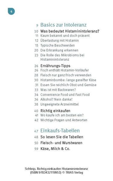 Produktbild: Richtig einkaufen Histamin-Intoleranz