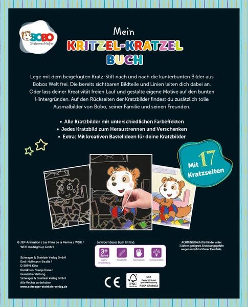 Produktbild: Bobo Siebenschl&auml;fer Mein Kritzel-Kratzel-Buch