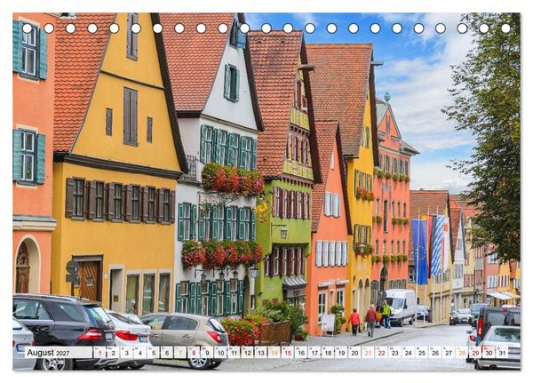 Produktbild: Dinkelsb&uuml;hl - Zw&ouml;lf Momente in der Altstadt (Tischkalender 2027 DIN A5 quer), CALVENDO Monatskalender