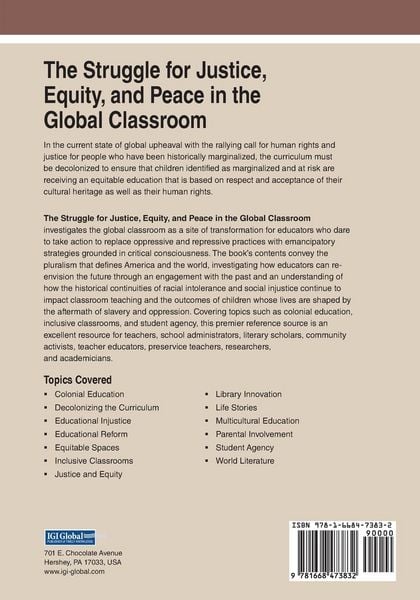 Produktbild: The Struggle for Justice, Equity, and Peace in the Global Classroom