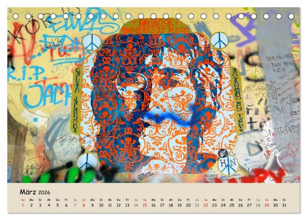 Produktbild: PRAG&hellip; wo der Frieden seine Mauer hat (Tischkalender 2026 DIN A5 quer), CALVENDO Monatskalender