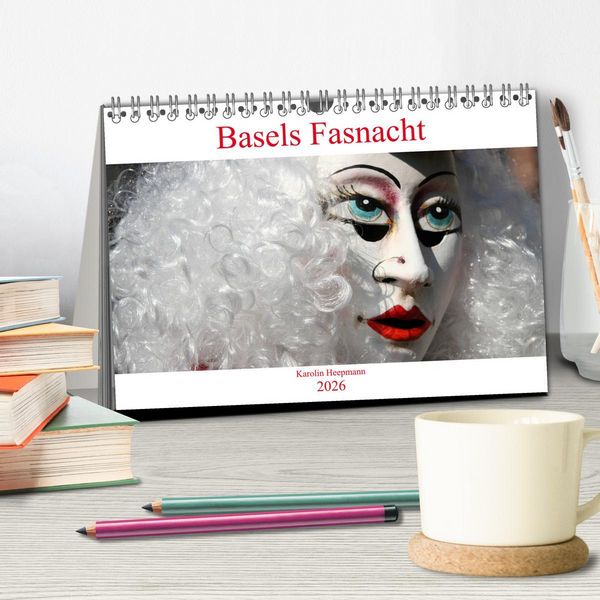 Produktbild: Basels Fasnacht (Tischkalender 2026 DIN A5 quer), CALVENDO Monatskalender