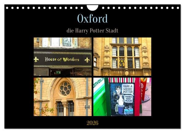 Produktbild: Oxford - die Harry Potter Stadt (Wandkalender 2026 DIN A4 quer), CALVENDO Monatskalender