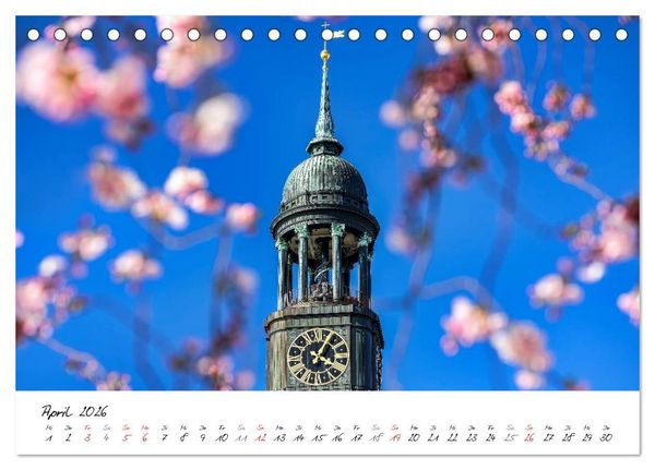 Produktbild: Mit Hamburg durchs Jahr 2026 (Tischkalender 2026 DIN A5 quer), CALVENDO Monatskalender