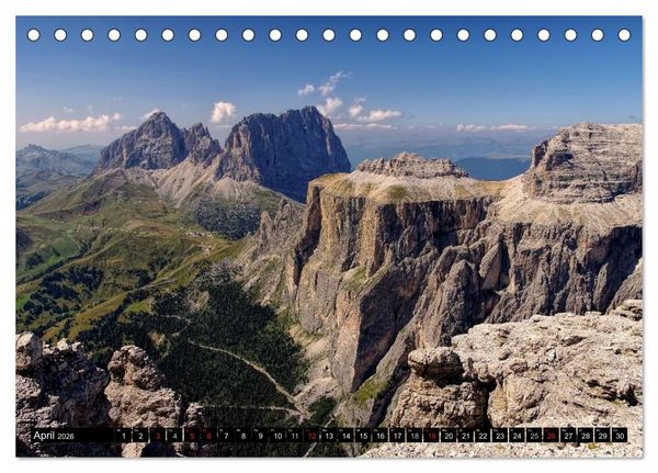 Produktbild: Die Dolomiten - Traumhafte Welt aus Stein (Tischkalender 2026 DIN A5 quer), CALVENDO Monatskalender