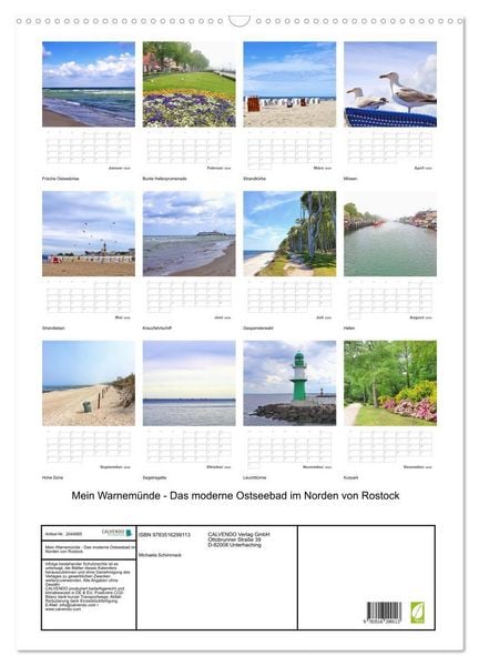 Produktbild: Mein Warnem&uuml;nde - Das moderne Ostseebad im Norden von Rostock (Wandkalender 2026 DIN A2 hoch), CALVENDO Monatskalender